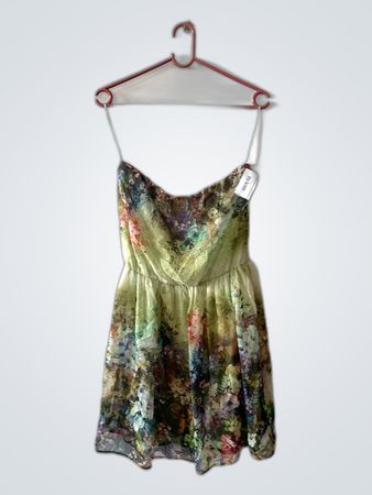 Floral Strapless Mini Dress