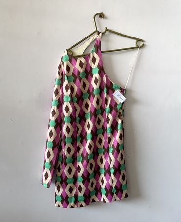 Blouse with Geometric Pattern