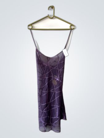 Purple Sheer Slip Dress