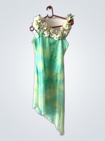 Robe tie-dye verte