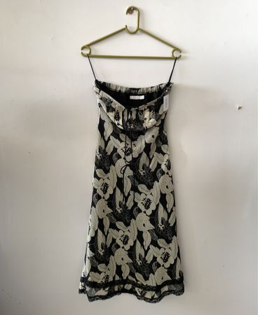 Vila Strapless Floral Mini Dress