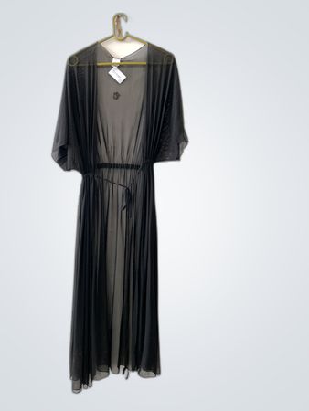 Kimono nero trasparente