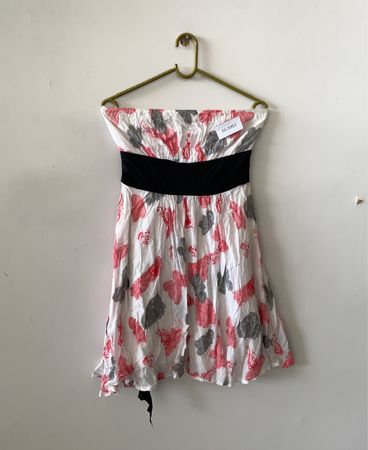 Strapless Floral Dress