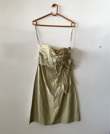 Beige Ruched Dress