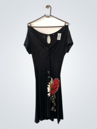 H&M Black Printed Mini Dress
