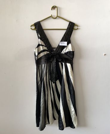 Black and White Striped Dress