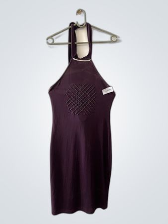 Purple Halter Neck Dress