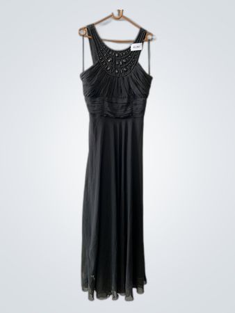 Black Beaded Evening Dress