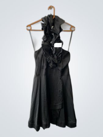 Black Ruffled Mini Dress