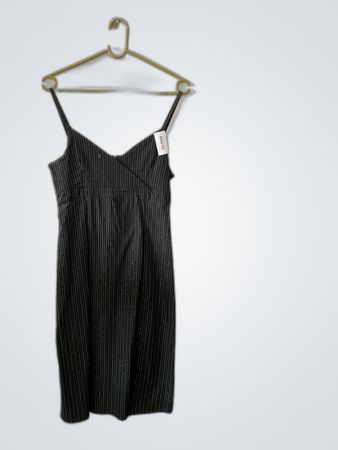 Unbranded Black Pinstripe Mini Dress
