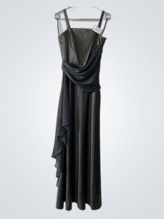 Black Draped Maxi Dress