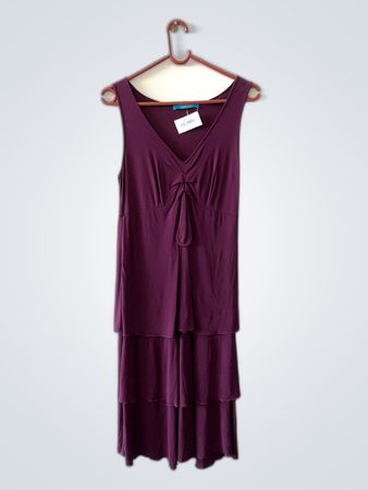 Oasis Purple Tiered Midi Dress