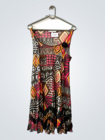Patricia Breal Strapless Printed Mini Dress