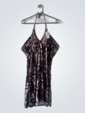 Purple Halter Neck Dress