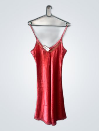 Joliesse Red Satin Slip Dress