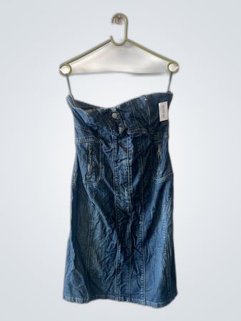 Unbranded Denim Strapless Mini Dress