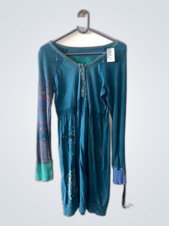 Teal Long Sleeve Dress