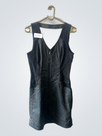 Unbranded Black Leather Mini Dress