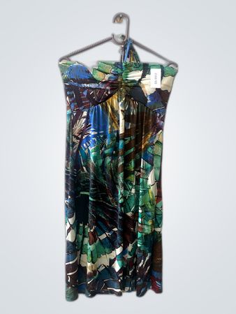 Printed Strapless Mini Dress