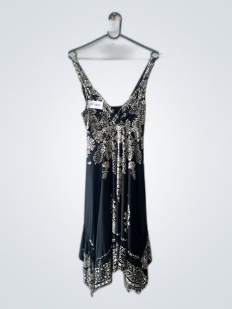 Stella Black Printed Sleeveless Dress