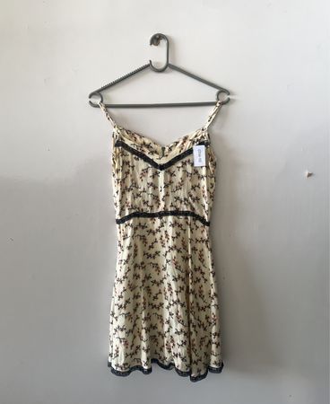 Unbranded Floral Lace Trim Mini Dress
