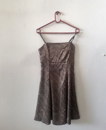 Unbranded Wavy Print Satin Mini Dress