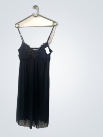 Cameo Black Lace Slip Dress