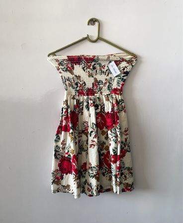 Floral Strapless Mini Dress