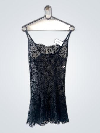 Black Lace Slip Dress