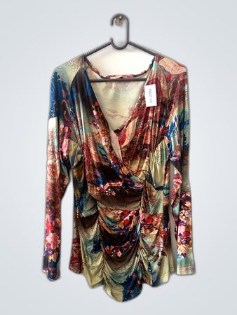 Dolce & Gabbana Printed Wrap Blouse