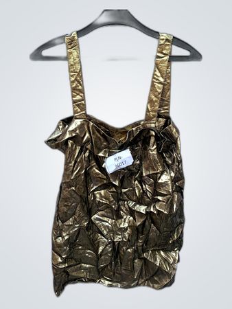 Metallic Crinkle Tank Top