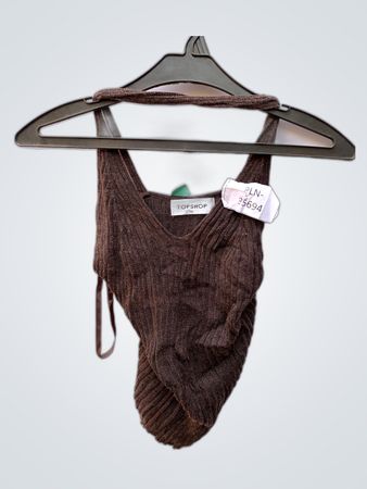 Brown Knit Top