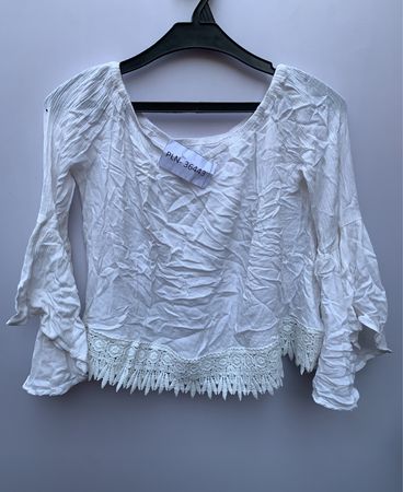 White Off-Shoulder Peasant Blouse
