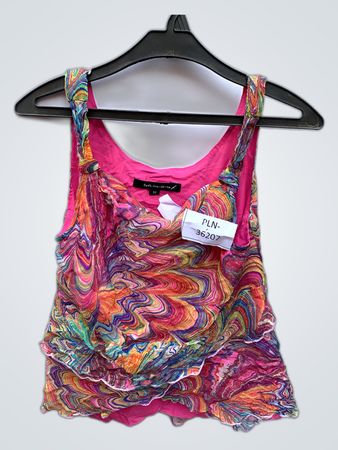Multicolored Ruffled Tank Top