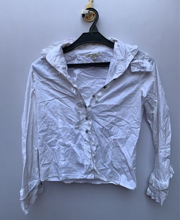 Yoshi White Ruffled Blouse