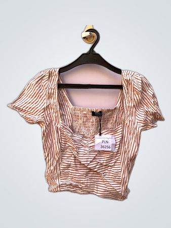 Bershka Striped Smocked Blouse
