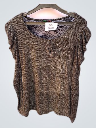 PLN Lace Back Knit Blouse