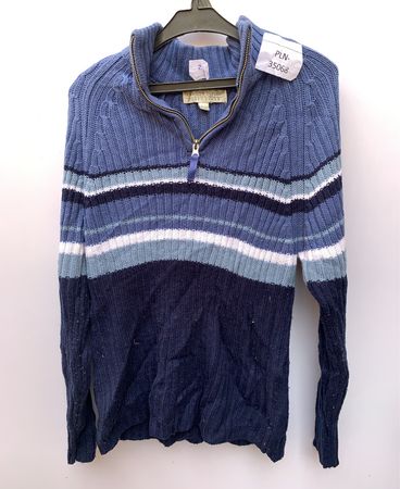 Carolyn Taylor Essentials Blue Striped Sweater