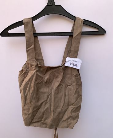Unbranded Beige Strapless Crop Top