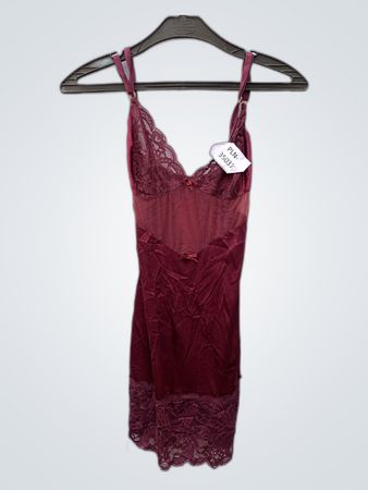 Burgundy Lace Chemise