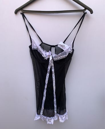 Schwarze Netzspitze Trägertop