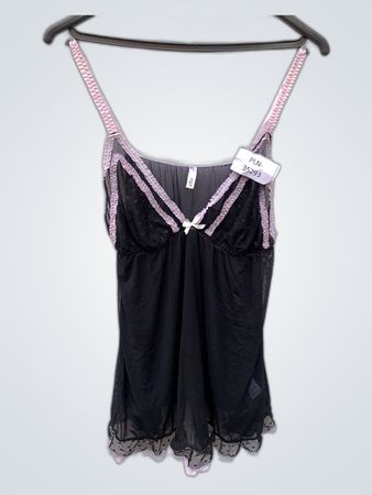 Black Chemise with Pink Trim