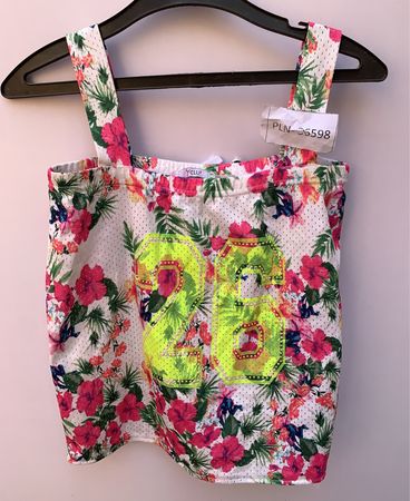 Pull & Bear Floral Cropped Tank Top