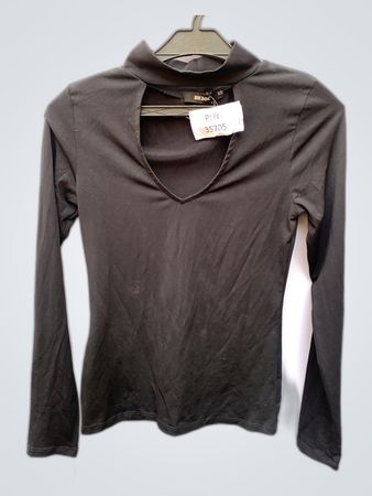 BIKBOX Black Long Sleeve Cutout Top