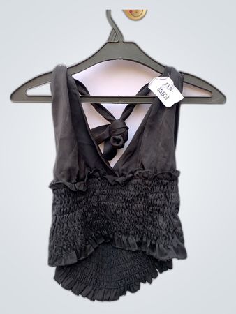 Black Ruffled Top