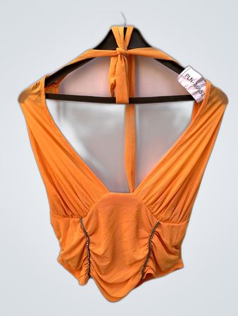 Unbranded Orange Halter Bustier Top