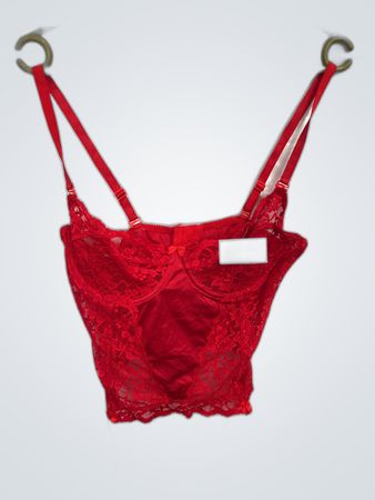Red Lace Bustier Top