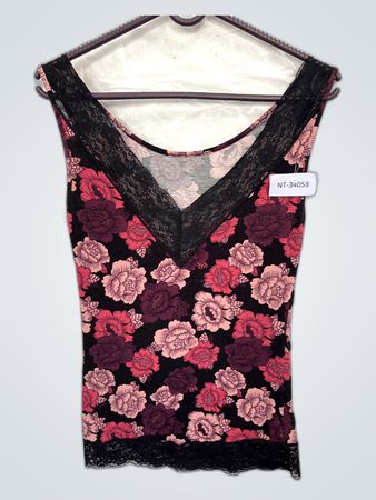 Unbranded Floral Lace Trim Camisole Top
