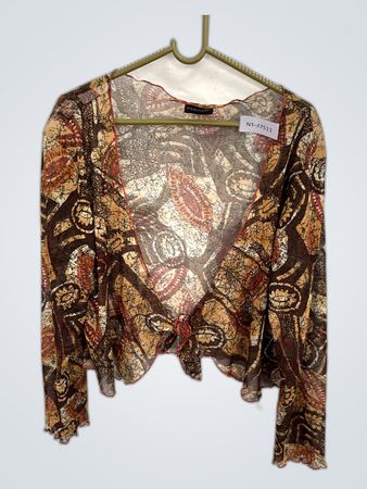 Sheer Blouse with Floral Pattern