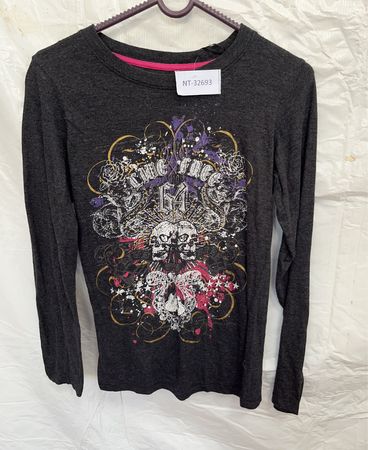 Denim & Co Long Sleeve Graphic T-Shirt